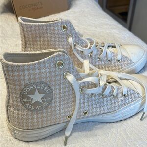 Houndstooth High-Top Sneakers